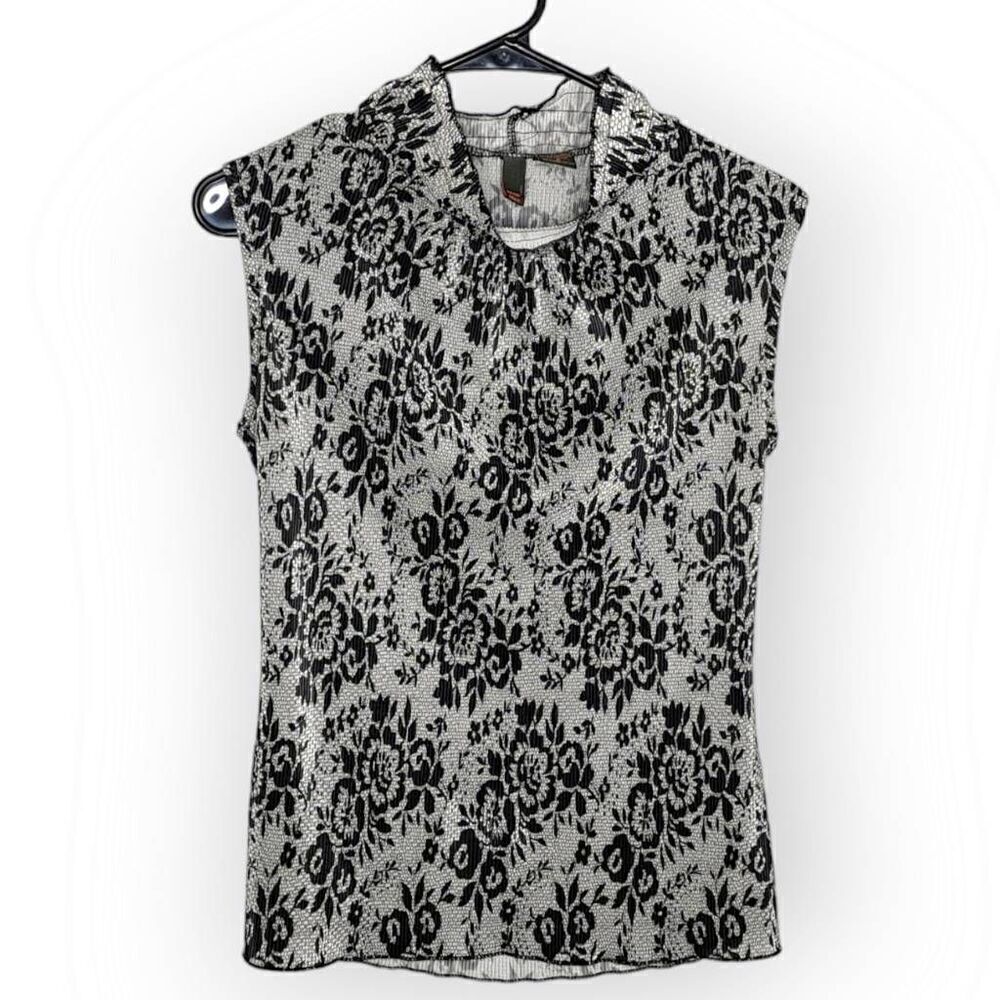 Serenade New York Women's Vintage 90s Floral Sleeveless Blouse size Small
